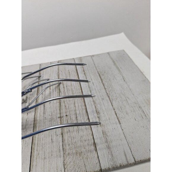 Turkey & Roast Lifter Fork Set of 2 Wood Handles 10 3/4" - Picture 9 of 10